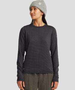 Women's Seeker Fleece Long Sleeve Top - Black Stingray