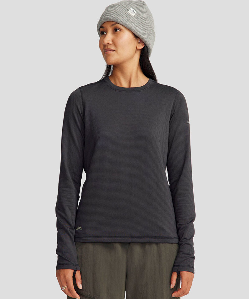 Women's Seeker Fleece Long Sleeve Top - Black Stingray